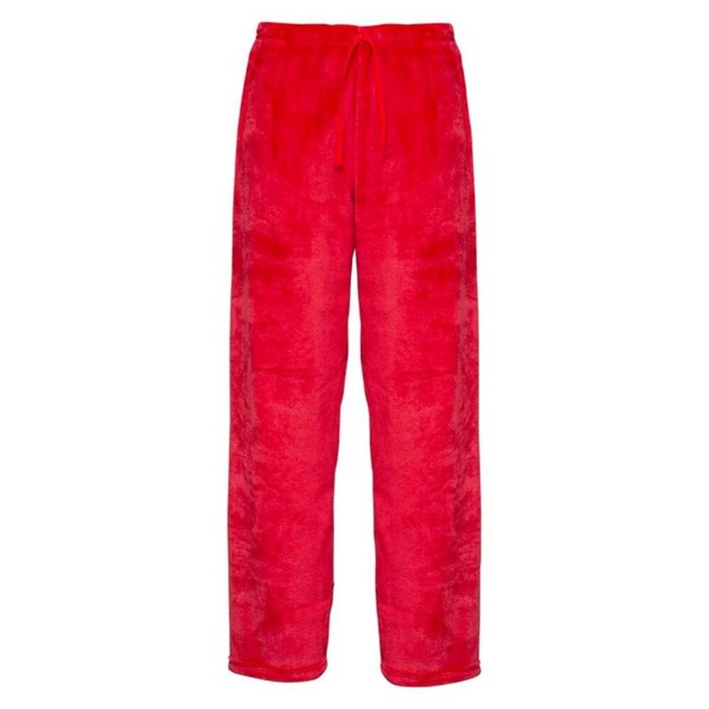 Ribbon Unisex Adult Eskimo Style Fleece Lounge Pants / Red